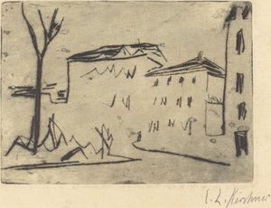 Straßenecke in Dresden von Ernst Ludwig Kirchner