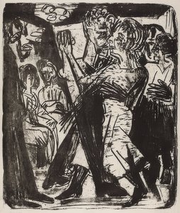 Tanzendes Bauernpaar von Ernst Ludwig Kirchner