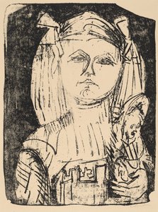 Junges Mädchen mit Puppe von Ernst Ludwig Kirchner