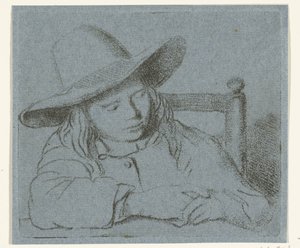 Schlafender Junge mit Hut von Ernst Willem Jan Bagelaar