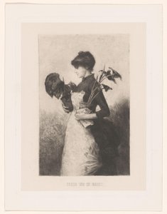 Frau mit zwei Pflanzen von Ernst Witkamp