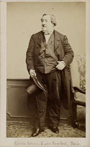 Porträt des Komponisten Gioachino Antonio Rossini 1792-1868, frühe 1860er Jahre von Erwin Hanfstaengl