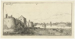 Festung mit Verteidigungsanlagen von Tholen an der Schelde von Esaias van de Velde
