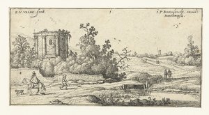 Landschaft mit Ruine eines römischen Tempels von Esaias van de Velde