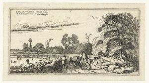 Reiter und Spaziergänger auf einem Weg bei Lisse von Esaias van de Velde