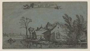 Bauernhof rechts eines Flusses von Esaias van den Velde I