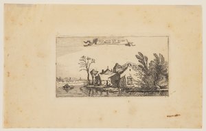 Bauernhof rechts von einem Fluss von Esaias van den Velde I