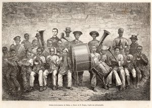 Kinderorchester in Gabun, 1876 von Etienne Antoine Eugene Ronjat