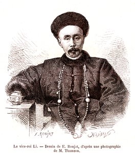 Li Hongzang, Vizekönig von Zhili, am kaiserlichen Hof von China. 1873 von Etienne Antoine Eugene Ronjat