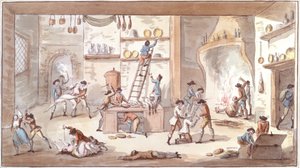 Plünderung eines Bauernhofs während der Französischen Revolution von Etienne Bericourt