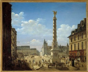 Der Platz und der Brunnen von Chatelet von Etienne Bouhot
