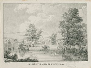 Tamworth - Ferne Ansicht von Süden von Etienne Bruno Hamel