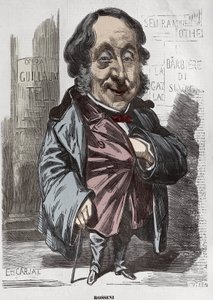 Porträt von Gioachino Rossini, Karikatur von Etienne Carjat von Etienne Carjat
