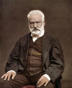 Porträt von Victor Hugo, französischer Schriftsteller und Dichter, Kolorierung auf einem Foto von Etienne Carjat - Victor Hugo. ca. 1870. Farbige Fotografie.