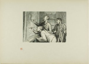 Die Gemäldeausstellung von 1868: Den letzten Schliff geben von Etienne Carjat