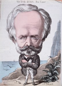Victor Hugo (1802-85) auf Jersey-Felsen, 1867