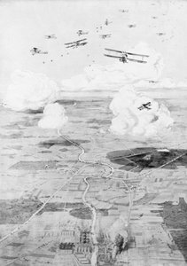 Französisches Geschwader am Ziel, Fabriken am Flussufer, 1918, 1926