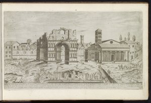 Bogen des Janus in Rom von Etienne Duperac