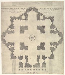 Speculum Romanae Magnificentiae: Plan von St. Peter, 1569