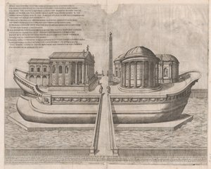Speculum Romanae Magnificentiae: Tempel auf der Insel Tiber, 1582