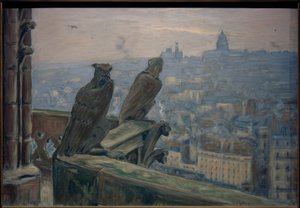 Paris von Notre-Dame aus gesehen von Etienne Moreau Nelaton