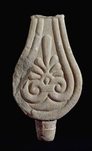 Etruskische Zivilisation: Stele von Fiesole aus Sandstein aus Sesto Fiorentino Italien. 550-500 v. Chr. Florenz, Archäologisches Museum von Etruscan