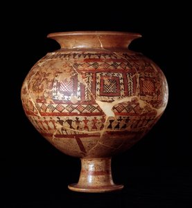 Etruskische Zivilisation: Olla-Vase aus Grab 3, Nekropole von Buccacce a Bisenzio - 7. Jahrhundert v. Chr.
