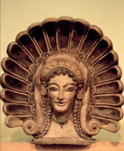Einrichtung im etruskischen Tempel von Veii, 6. Jahrhundert v. Chr.