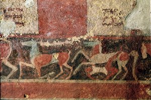 Pferde und Reiter (Detail)