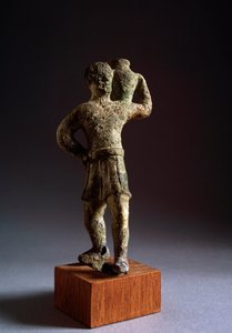 Etruskische Zivilisation: Opfernder - Bronzeskulptur, 3. - 2. Jahrhundert v. Chr. Dim 12,3 cm aus Brolio, Italien. Volterra Museo Guarnacci von Etruscan Etruscan
