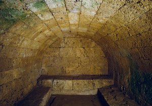Etruskische Zivilisation: Ansicht des Grabes del Gran Duca von Etruscan Etruscan