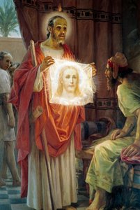 St. Judas Thaddäus mit König Abgar von Edessa von Ettore Ballerini