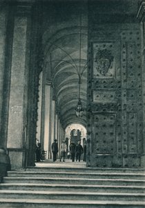 Eingang des Vatikans vom Petersplatz, Rom, Italien, 1927