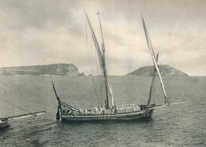 Segelboot im Hafen von Neapel, Italien, 1927