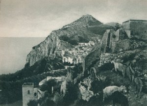 Blick auf das Meer mit Monte Solaro, Capri, Italien von Eugen Poppel