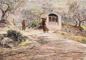 St. Franziskus lässt Bruder Masseo viele Male drehen, um den Weg zu finden