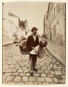 Lampenschirmhändler von Eugène Atget