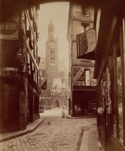 St. Etienne du Mont, rue de la Montagne Sainte Geneviève von Eugène Atget
