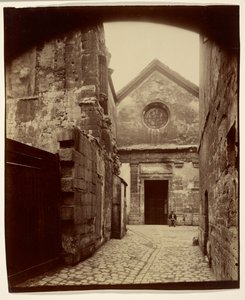 St. Julien le Pauvre-Portail (St. Julien le Pauvre-Fassade) von Eugène Atget