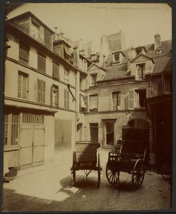 Altes Haus Rue de Fourcy, als Wohnsitz von Fourcy bekannt von Eugène Atget