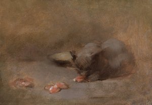 Katze beim Essen von Eugène Carrière