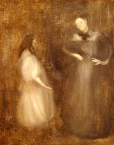 Mutter und Tochter, die Geigenstunde