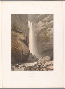 Ansicht des Dard-Wasserfalls von Eugene Ciceri