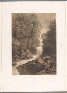 Blick auf den Reichenbachfall von Eugene Ciceri