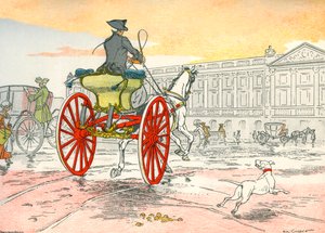 Einspänner während der Herrschaft von Ludwig XV. von Eugene Courboin
