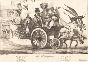 Le Déménagement de la Censure, um 1821 von Eugene Delacroix, Charles Etienne Pierre Motte