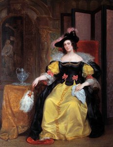 Porträt einer Frau Eine elegante Frau der Aristokratie. Gemälde von Eugene Deveria (1808-1865) 19. Jahrhundert Rennes, Museum der Schönen Künste von Eugene Deveria