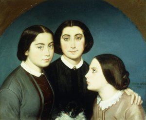 Porträt der drei Töchter von Charles Naudier, 1854 von Eugene Emmanuel Amaury Duval