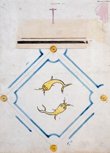 Motive für eine Badezimmerfliese, Schloss d