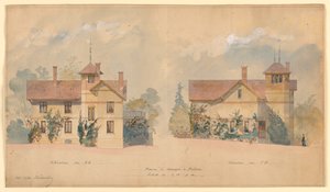 Architekturprojekt für das Haus von P.J. Hetzel von Eugene Emmanuel Viollet le Duc